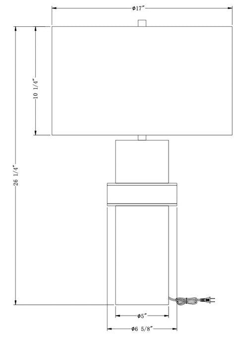 Ricardo Modern Column Table Lamp Accent