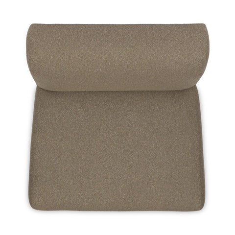 Timeless Minimalist Armless Club Lounge Chair in Study Hall Ivory