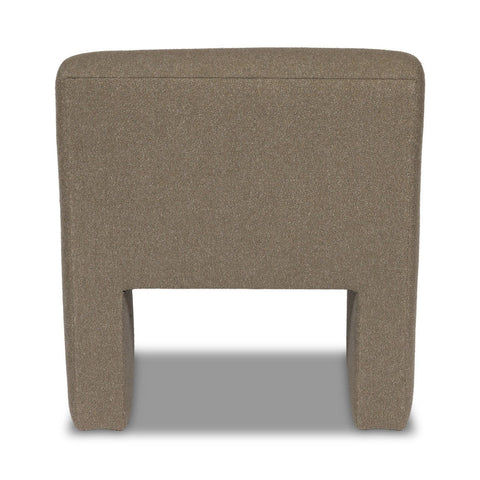 Timeless Minimalist Armless Club Lounge Chair in Study Hall Ivory