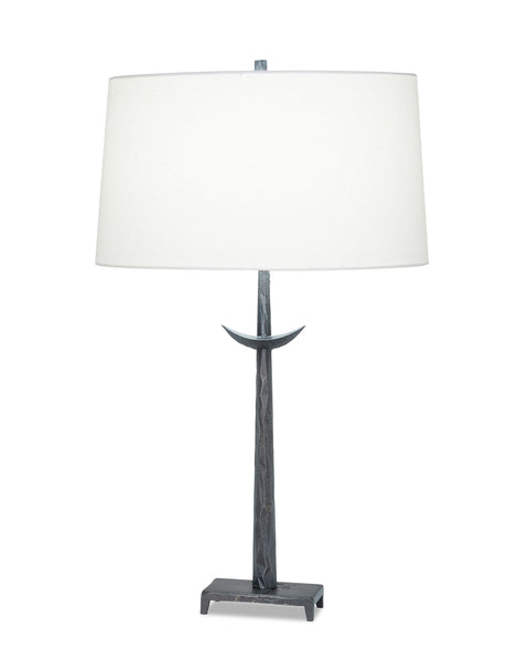 Roman Accent Handcrafted Oval Column Table Lamp