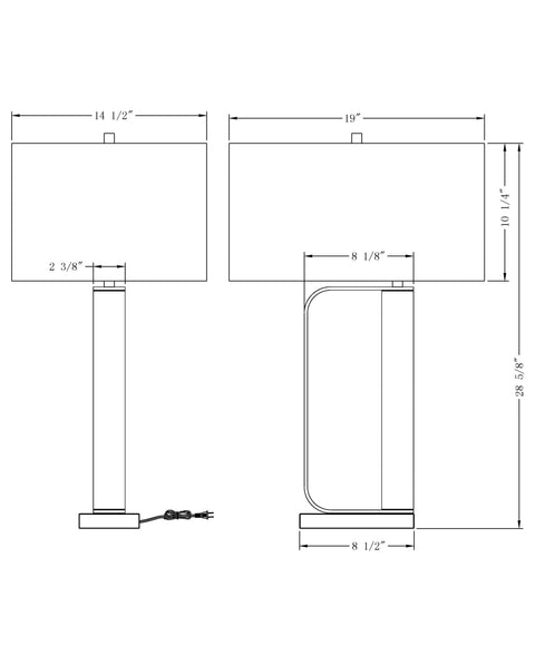 Ronald Modern Column Accent Table Lamp