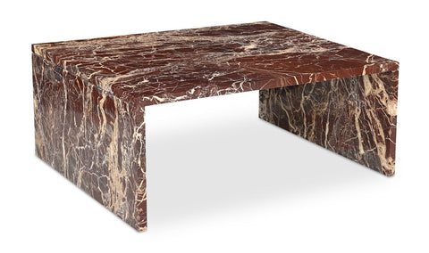 Rosa Modern Rectangle Marble Coffee Table