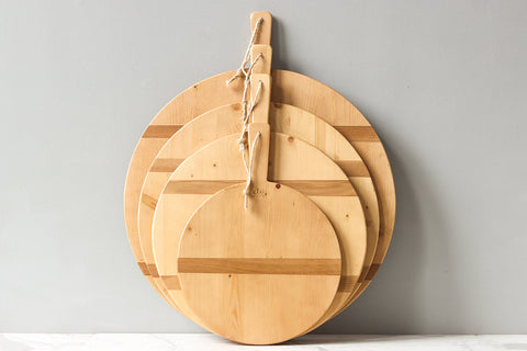 Rustic Handmade Serving Board with Contrast Trim