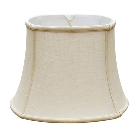 Rounded Square Bell Fine Linen Lamp Shade - Off White