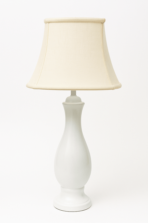 Rounded Square Bell Fine Linen Lamp Shade - Off White