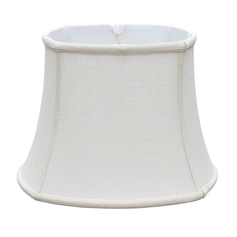 Rounded Square Bell Fine Linen Lamp Shade - White