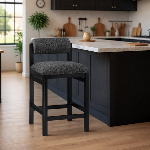 Roundhill Timeless Minimalist Contemporary Upholstered Counter Stool