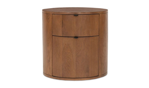 Theo Minimalist Cylinder Drum Nightstand