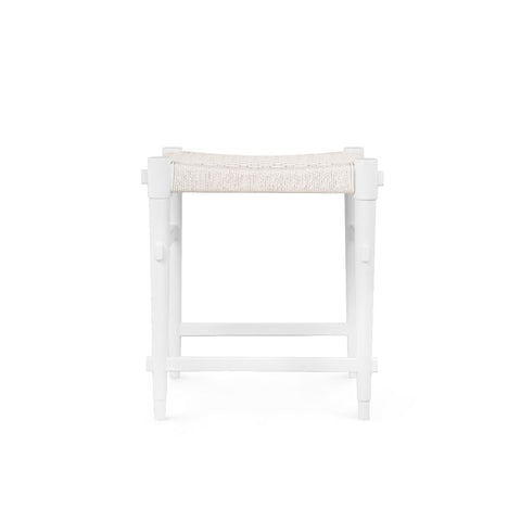 Timeless Minimalist Coastal Hand Woven Mahogany Counter Stool