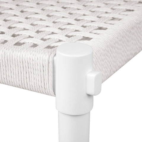 Timeless Minimalist Coastal Hand Woven Mahogany Counter Stool