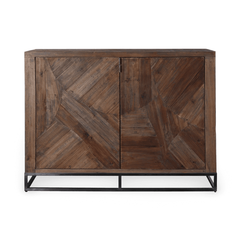 Evros Washed Antique Accent Cabinet in Modern Rustic Style