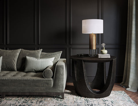 Accent Ambient Contemporary Column Drum Table Lamp