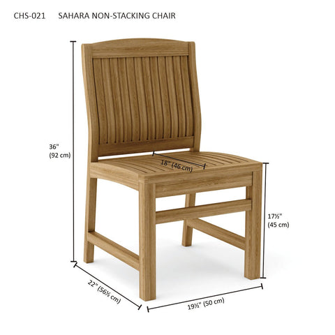 Sahara Traditional Teak Dining Side Chair