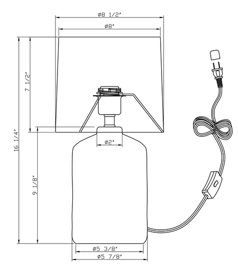 Sally Column Textured Table Lamp Modern Accent