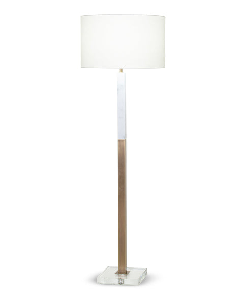 Sanders Modern Column Floor Lamp with Crystals