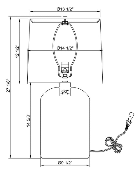 Sarah Accent Contemporary Column Table Lamp
