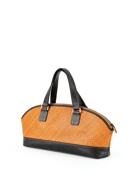Casual Geometric Handwoven Baguette Bag with Zipper