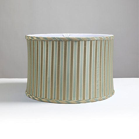 Scalamandré Shirred Stripe Drum Shade | Blue & Grey