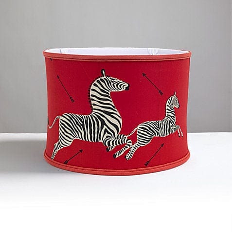 Scalamandré Zebras Drum Shade | Masai Red