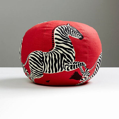 Eclectic Animal Graphic Novelty Ball Throw Pillow