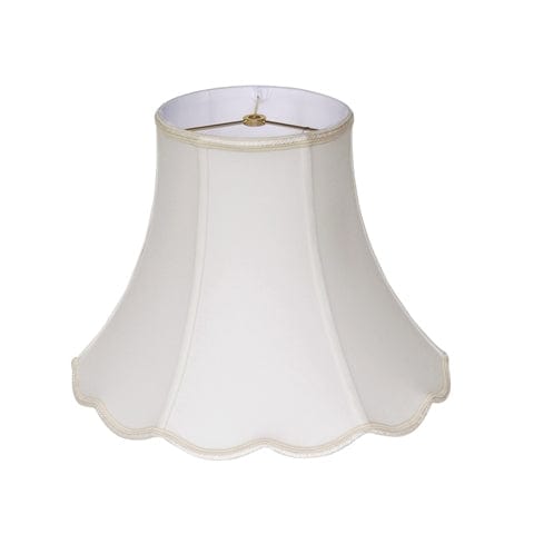 Scallop Bell (Braided Trim) Handkerchief Cotton Linen Lamp Shade - Off White
