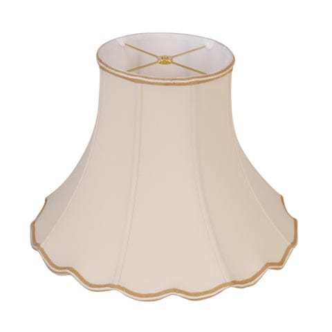 Scallop Bell (Braided Trim) Handkerchief Cotton Linen Lamp Shade - Sand