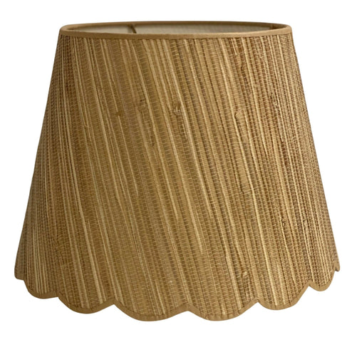 Scalloped Grasscloth Shade
