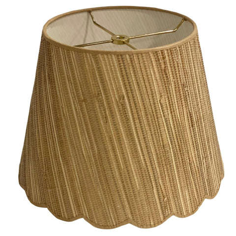 Scalloped Grasscloth Shade