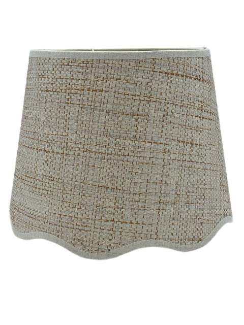 Scalloped Raffia Hardback Shade