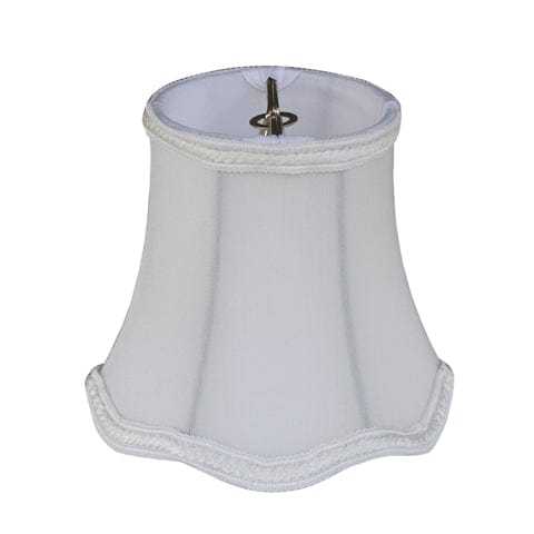 Scallops Bell (Braided Trim) 100% Pongee Silk Lamp Shade - Egg Shell