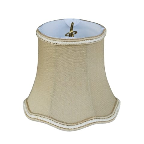 Scallops Bell (Braided Trim) Anna Rayon Lamp Shade - Coffee