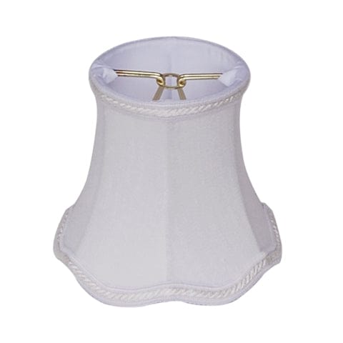 Scallops Bell (Braided Trim) Supreme Satin Lamp Shade - White