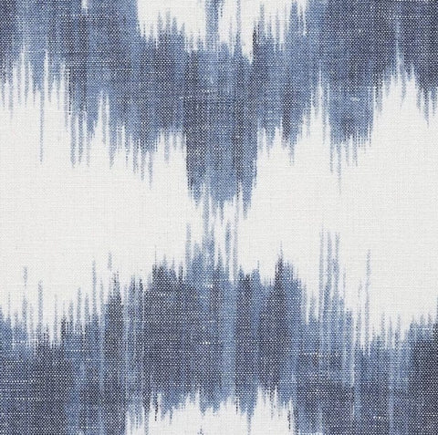Schumacher - Chambray Madaket Ikat Gathered Shades - Two Sizes
