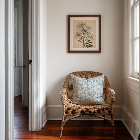 Seabrook Throw Pillow in Aqua