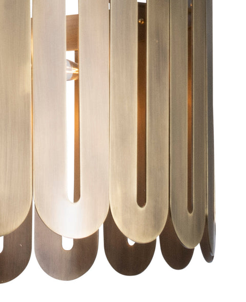 Serena Modern Chandelier with Fluted Scallop Trim Ceiling Light