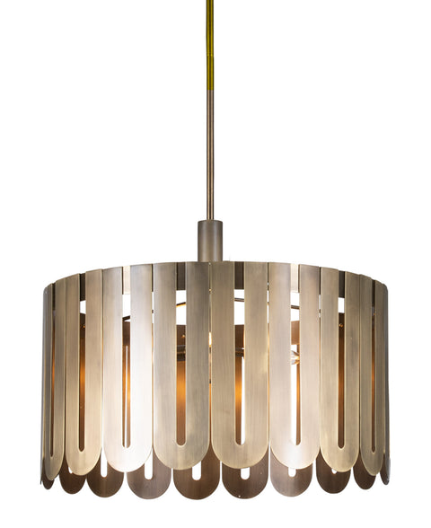Serena Modern Chandelier with Fluted Scallop Trim Ceiling Light
