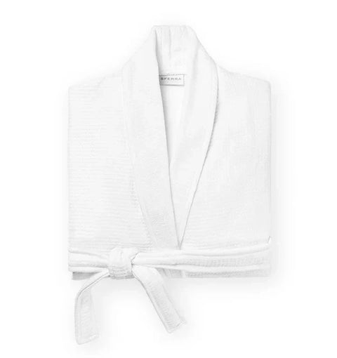 Waffle Shawl Collar Belted Bathrobe with Pockets