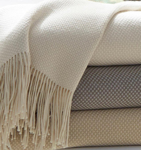 Bristol Minimalist Geometric Fringe Throw