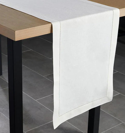 Classico Traditional Hemstitch Linen Table Runner