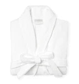 Shawl Collar Solid White Bathrobe with Belt and Pockets