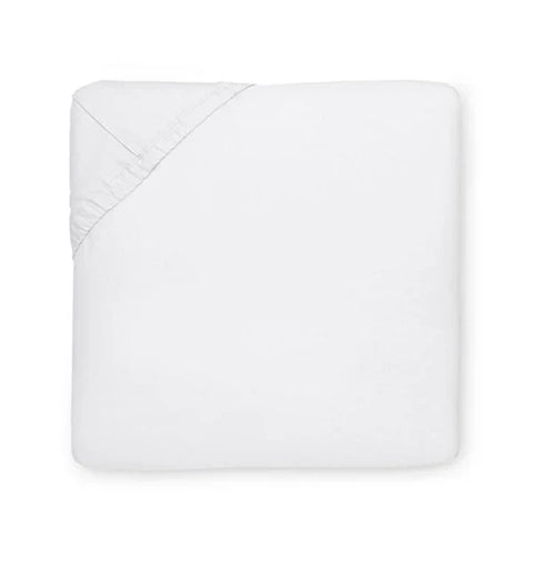 Minimalist Egyptian Cotton Sateen Fitted Sheet with Hemstitching