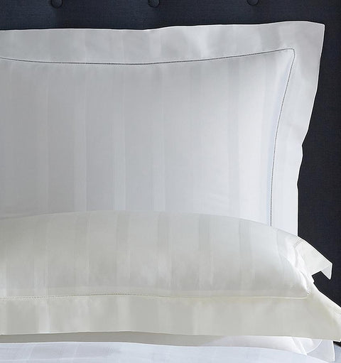 Quiet Luxury Egyptian Cotton Stripe Shams with Hemstitching