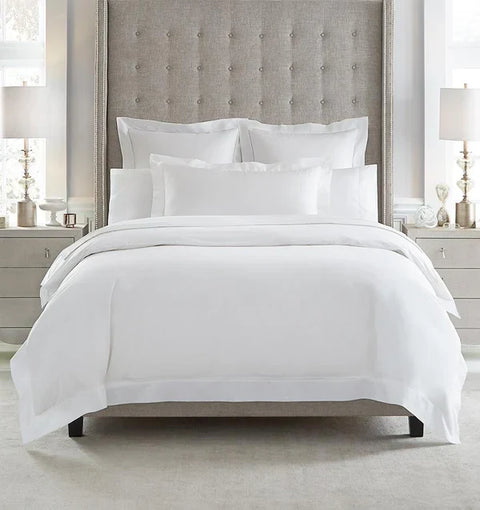 Minimalist Solid Egyptian Cotton Duvet Cover with Hemstitching