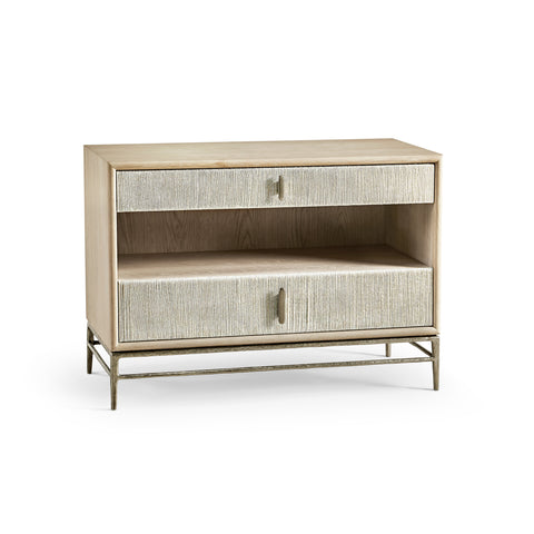 Jonathan Charles Contemporary Eclectic Rectangle Nightstand