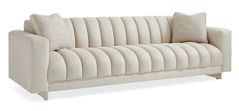 Well Balanced Contemporary Tuxedo Sofa with Contrast Trim