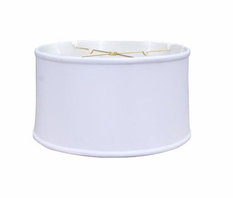 Shallow Drum No Hug Anna Rayon Lamp Shade - White