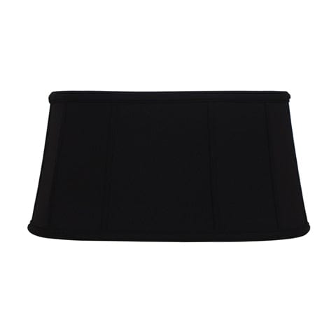 ANNA RAYON SHALLOW DRUM OVAL LAMPSHADE | BLACK GOLD LINING | 8-11-16