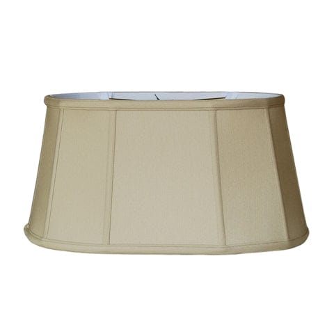 ANNA RAYON SHALLOW DRUM OVAL LAMPSHADE | COFFEE | 8-11-16