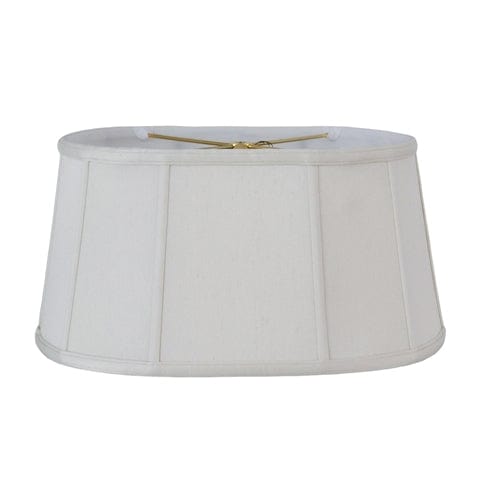 OFF WHITE SUPREME SATIN SHALLOW DRUM OVAL LAMPSHADE | 8-11-16