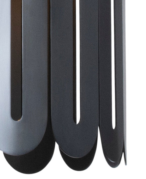 Sheldon Modern Drum Chandelier with Fluted Scallop Trim